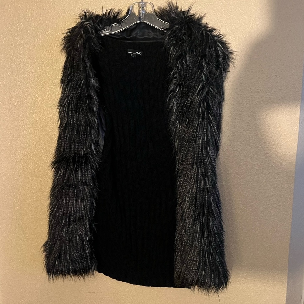 rxb furry sweater vest - like new